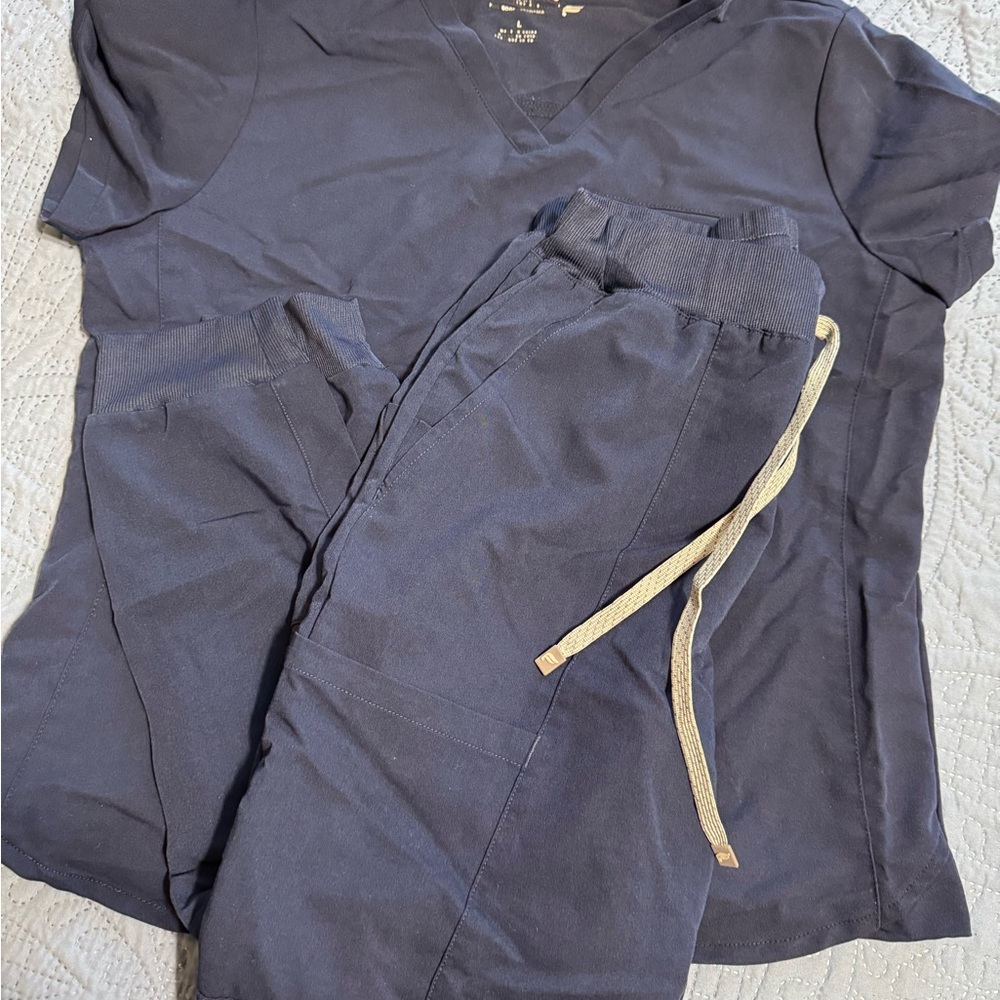 Fabletics Dark Blue V-Neck Top